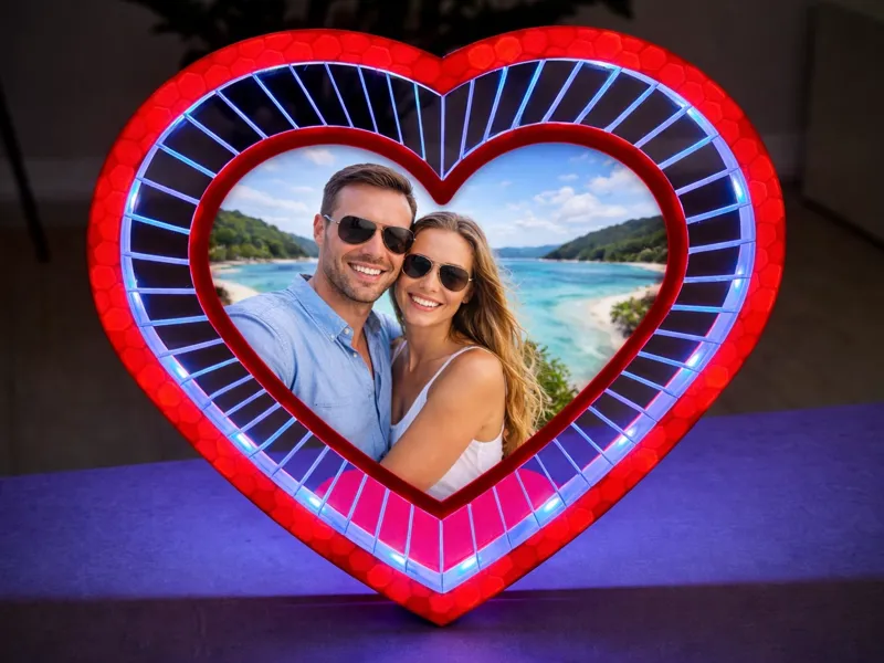 Heart in Heart LED Picture Frame Valentine's Day