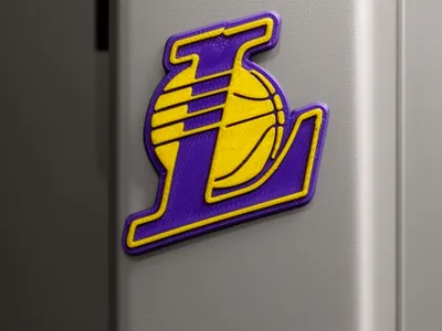 Los Angeles Lakers Basketball Magnet – 2 Colors