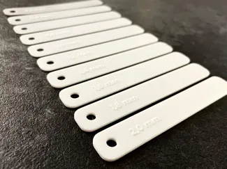Filament Thickness & Flex Test Strips 0.2–4.0 mm
