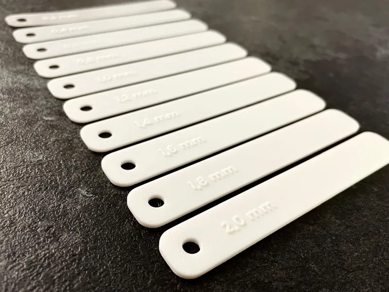 Filament Thickness & Flex Test Strips 0.2–4.0 mm