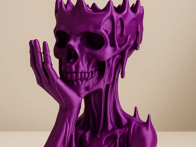 VASE SKULL GRIL Holloween