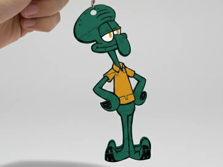 Squidward Flexi Keychain