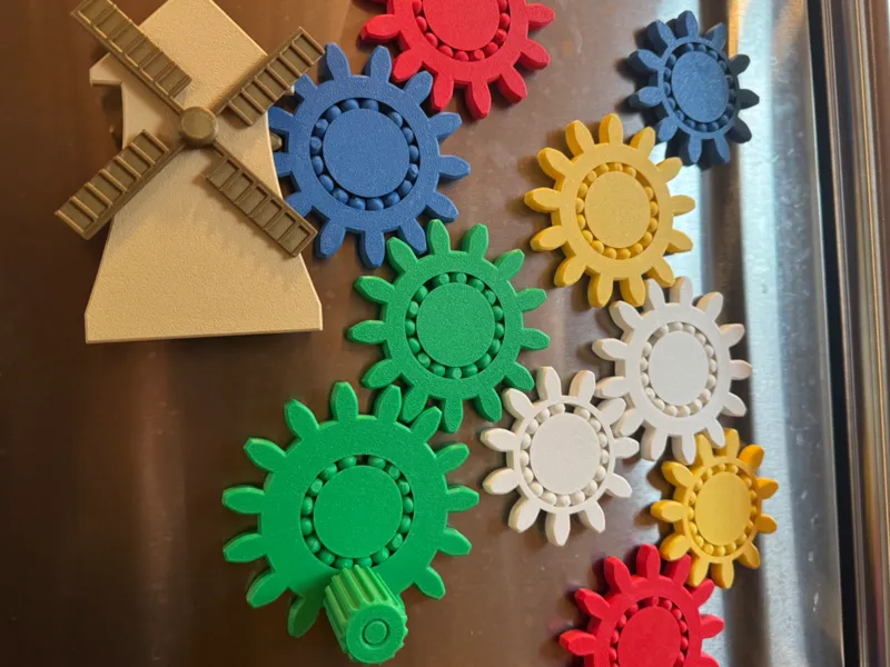 windmill gear magnet set