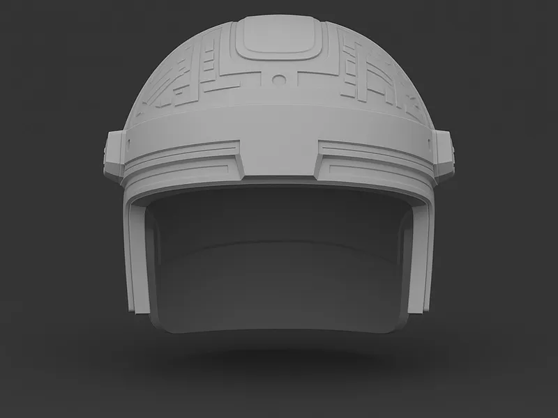 Tron Classic Helmet Low Poly Scaled Small Head