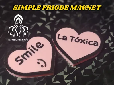 Heart-Shaped Refrigerator Magnet