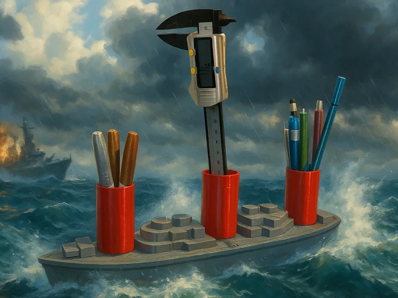 Battleship Game Cruiser Pen Holder
