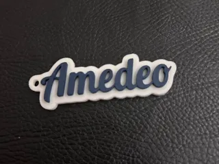 Amedeo name keychain