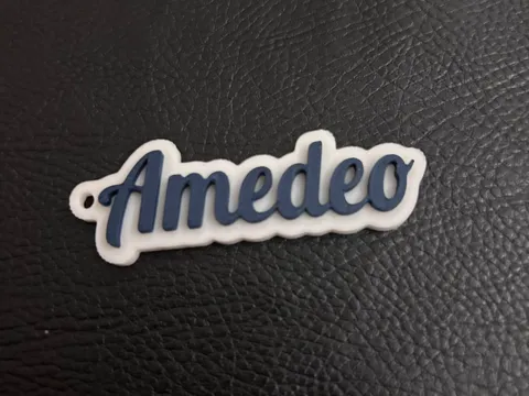 Amedeo name keychain
