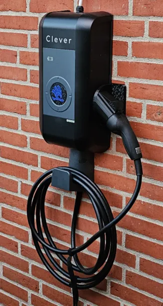 EV Type 2 Charger plug holder and covers with logo