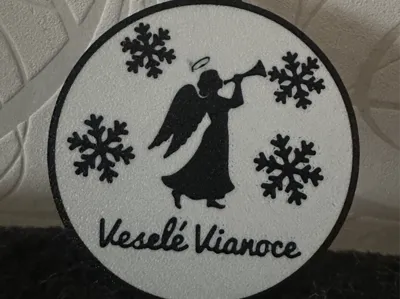 Christmas ball angel,snowflakes (Vesele Vianoce) 