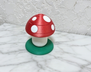 Miniatura 5 do modelo 3D Spinning stackable mushroom toy