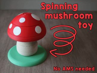 Spinning stackable mushroom toy
