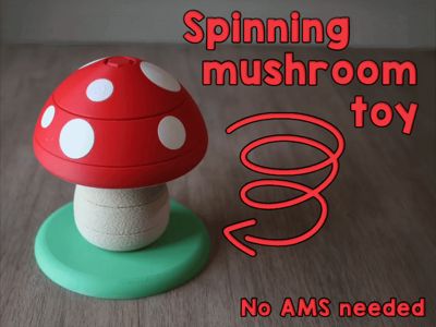Spinning stackable mushroom toy