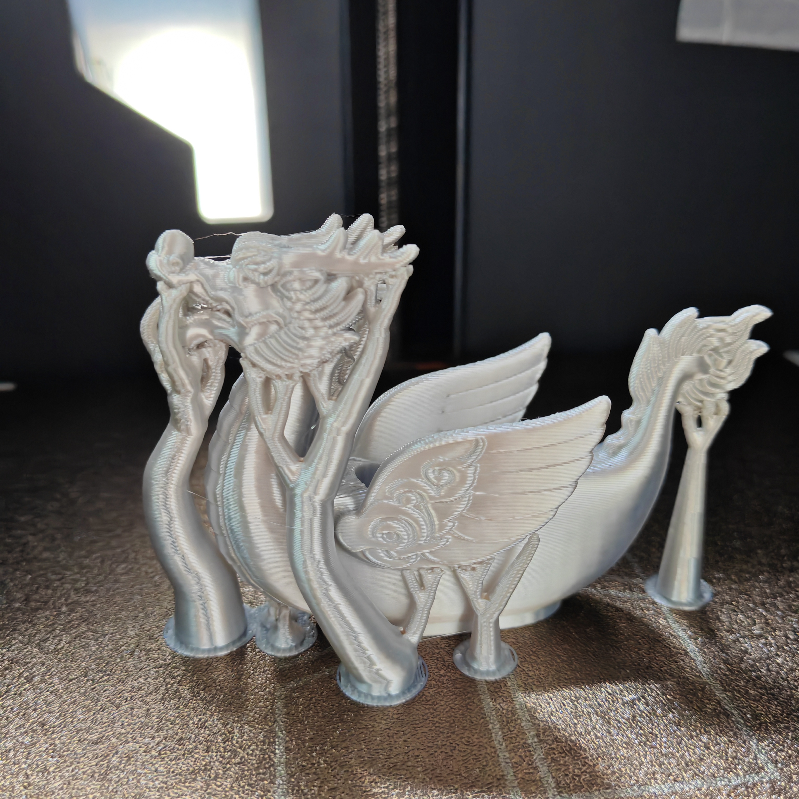 Miniatura 2 do modelo 3D 3个龙舟摆件，迷你大小，放大版本可以当花瓶笔筒