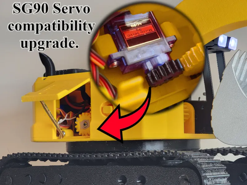 MG90S Servo adapter for Cyberbrick Excavator