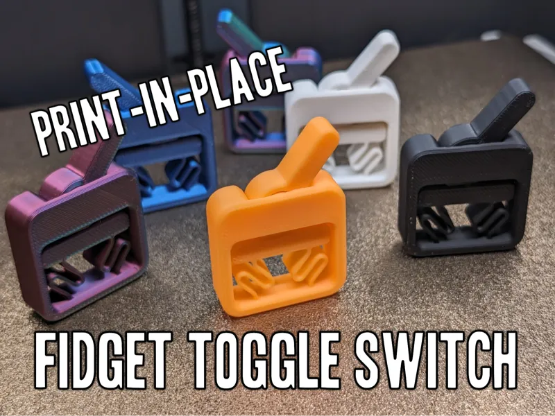 Print-in-Place Fidget Toggle Switch