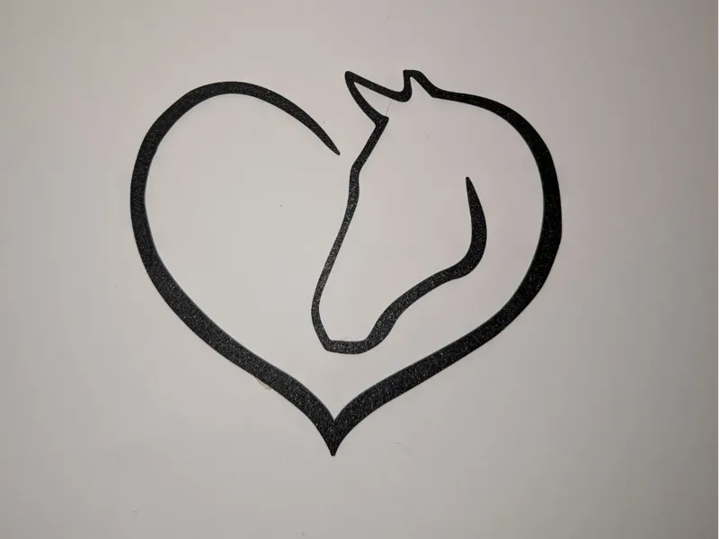 Horse Head in Heart Wall Art