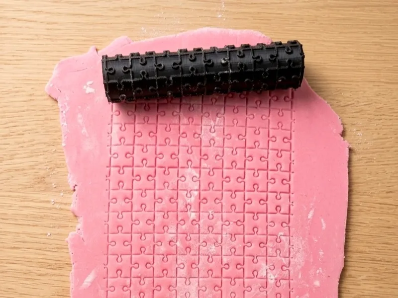 Puzzle pattern roller