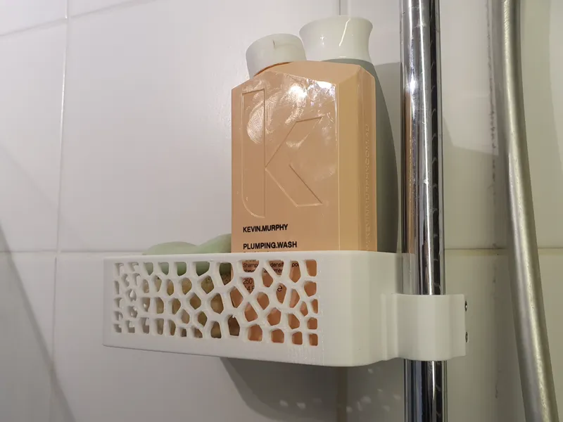 Voronoi Shower Shelf for Shower Rail