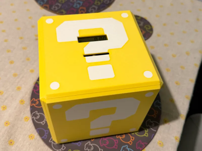 Super Mario Question Block Electronic Money Box