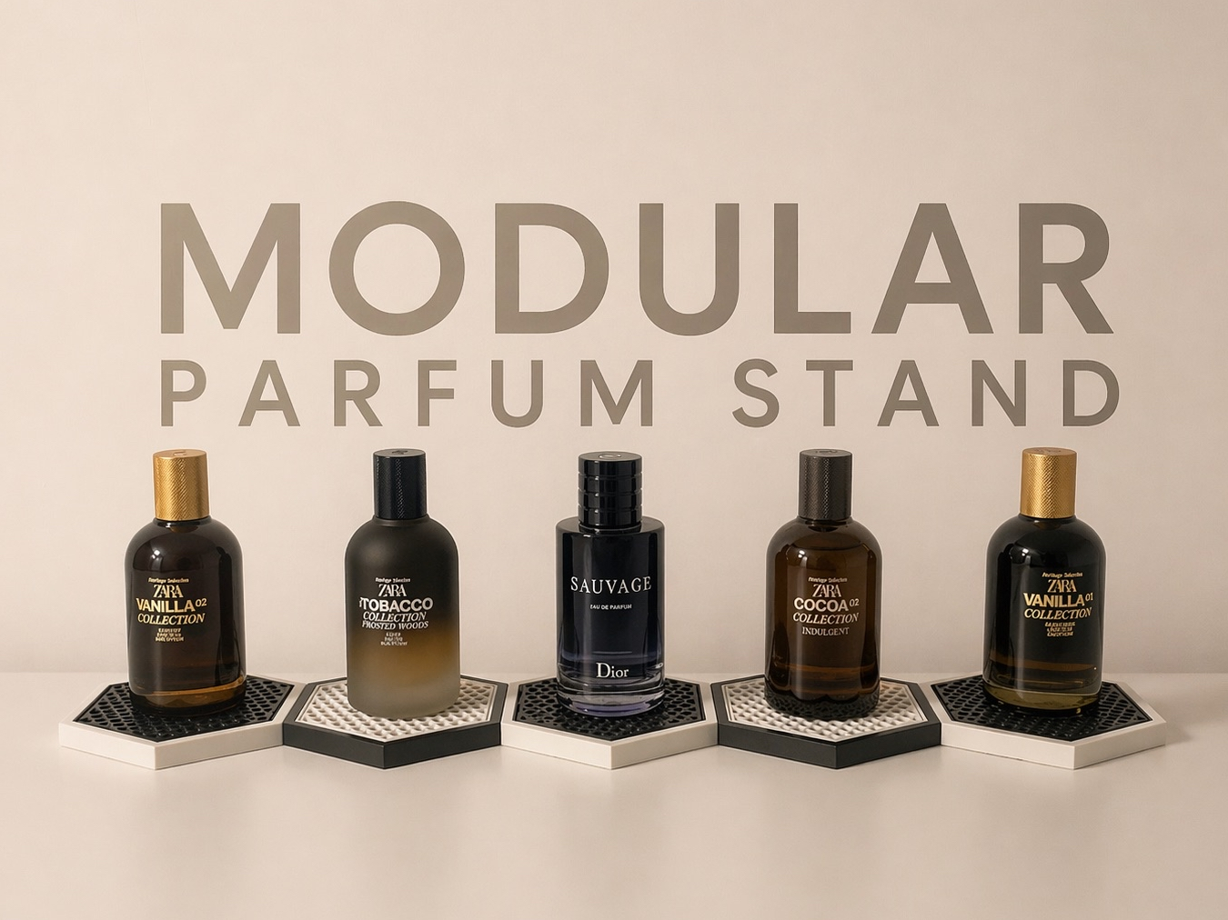 Modular Perfume Stand | Hexagon Organizer