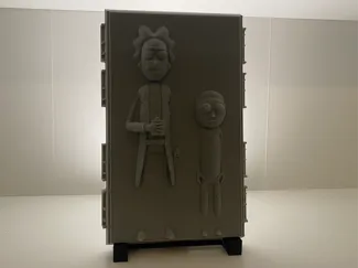 Rick and Morty Frozen in Carbonite