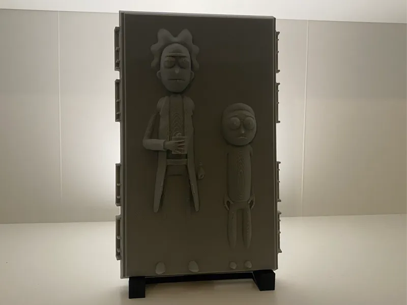 Rick and Morty Frozen in Carbonite