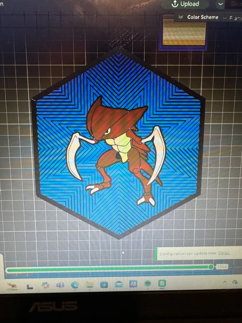 141 Kabutops Hex Wall Art by Laced Up Prints MakerWorld