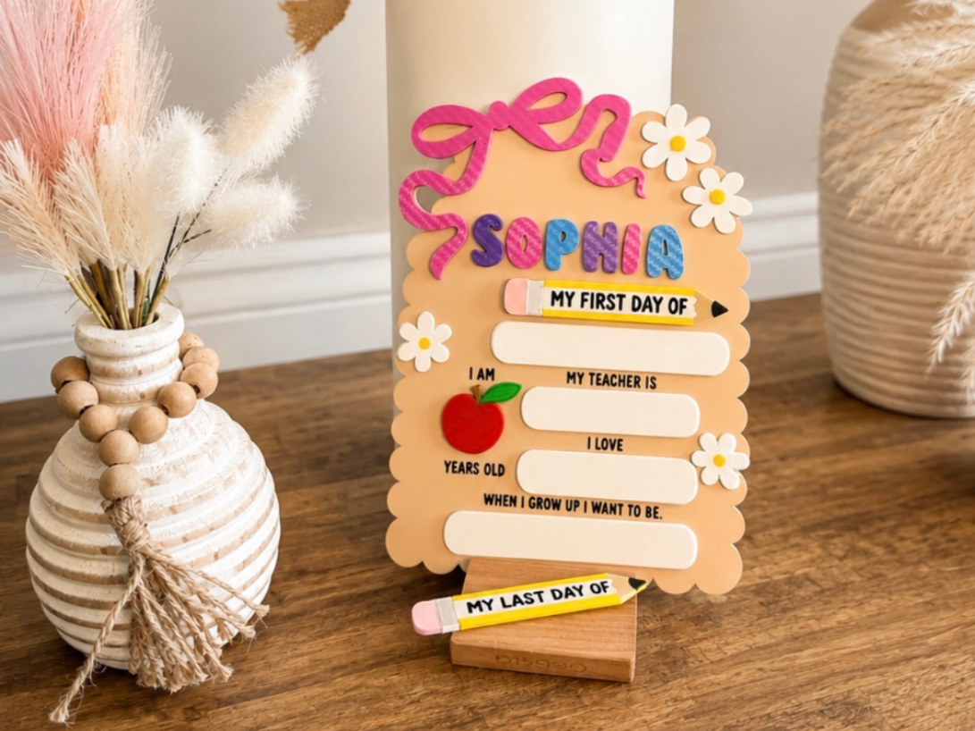 Kids Back to School Board Customizable - 1
