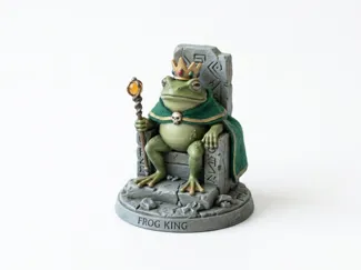 Frog King - DnD Miniature - Grung