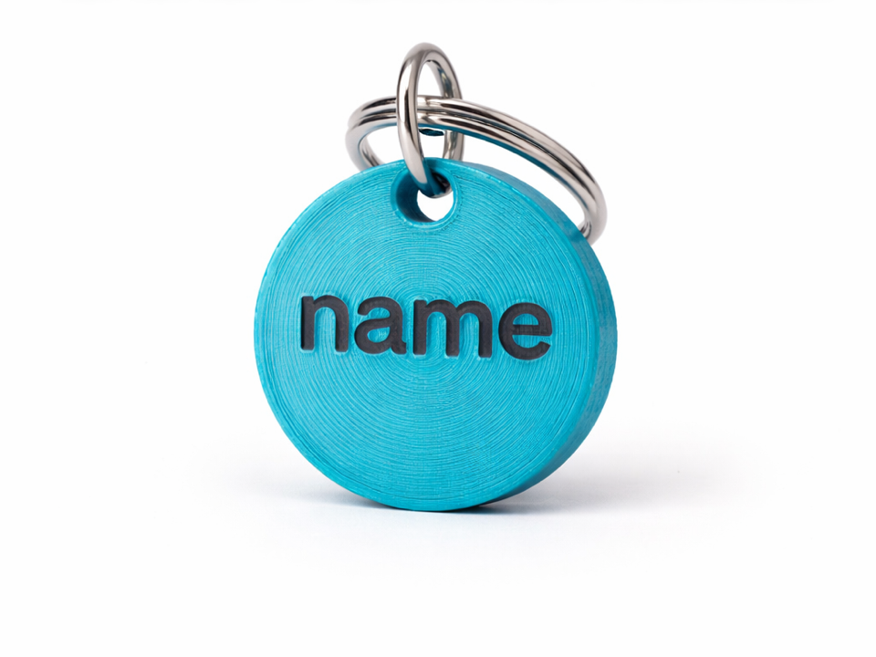 custom circle keychain