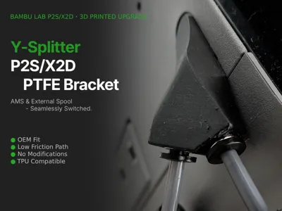 P2S/X2D PTFE tube bracket Double/Single inlets