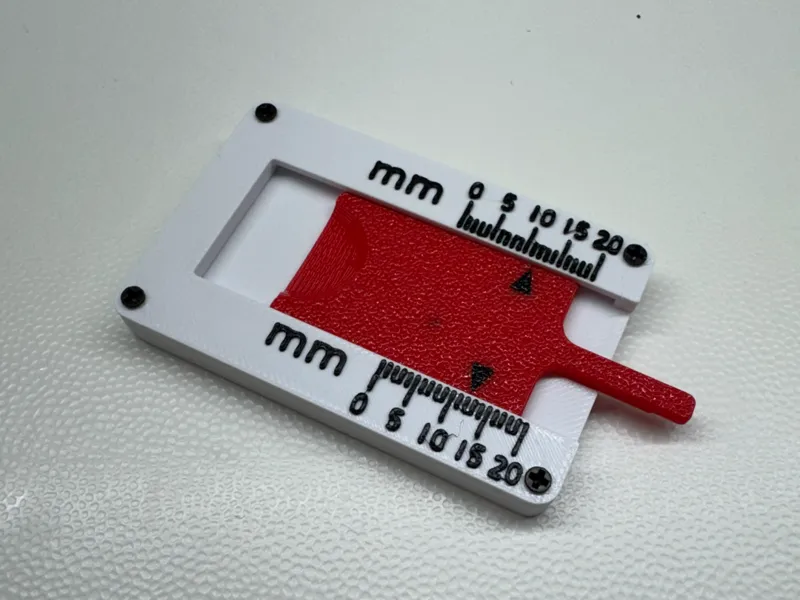 Tyre tread depth measuring tool V2 - REWORKED