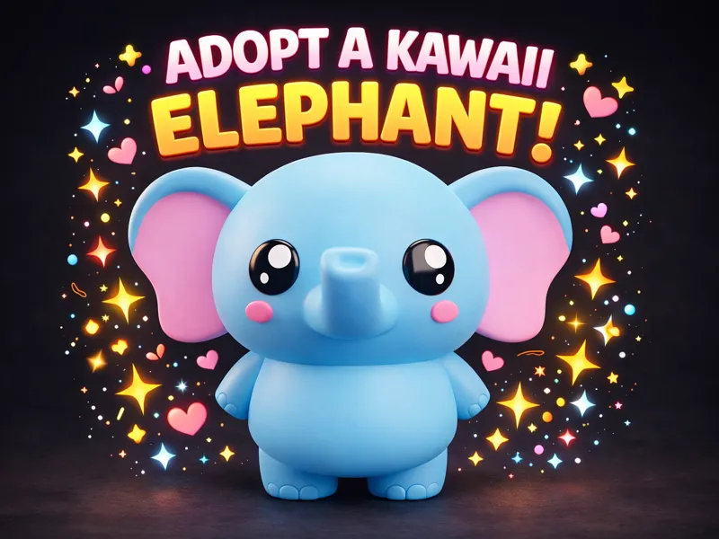 Cute Kawaii Elephant
