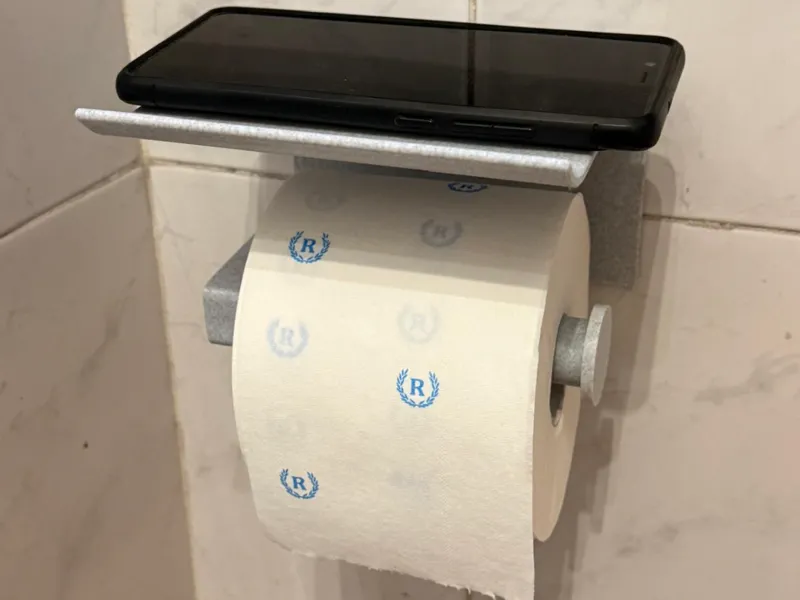 Toilet Paper Holder open on the right side