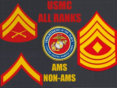 All USMC ranks AMS / non-AMS Profiles
