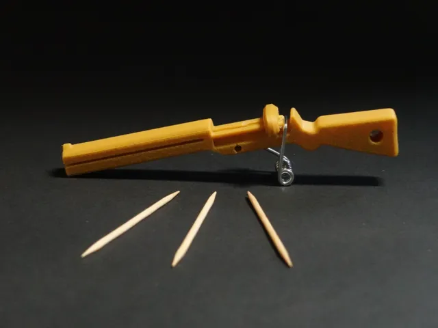 Clothespin Spring Toothpick Launcher