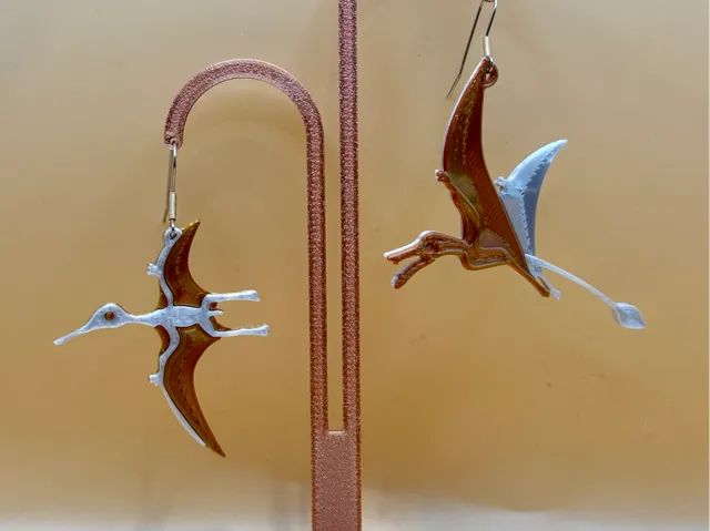 Pterosaur earrings