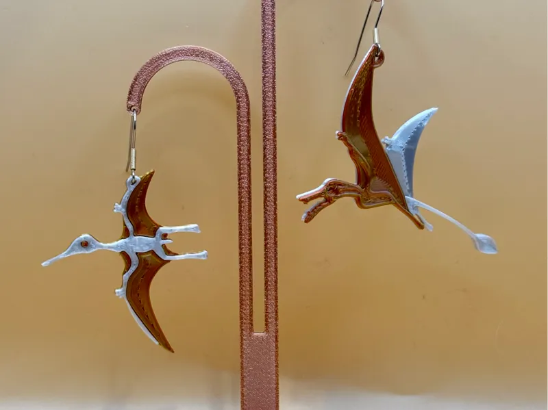 Pterosaur earrings