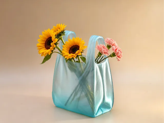 透明塑料袋花瓶