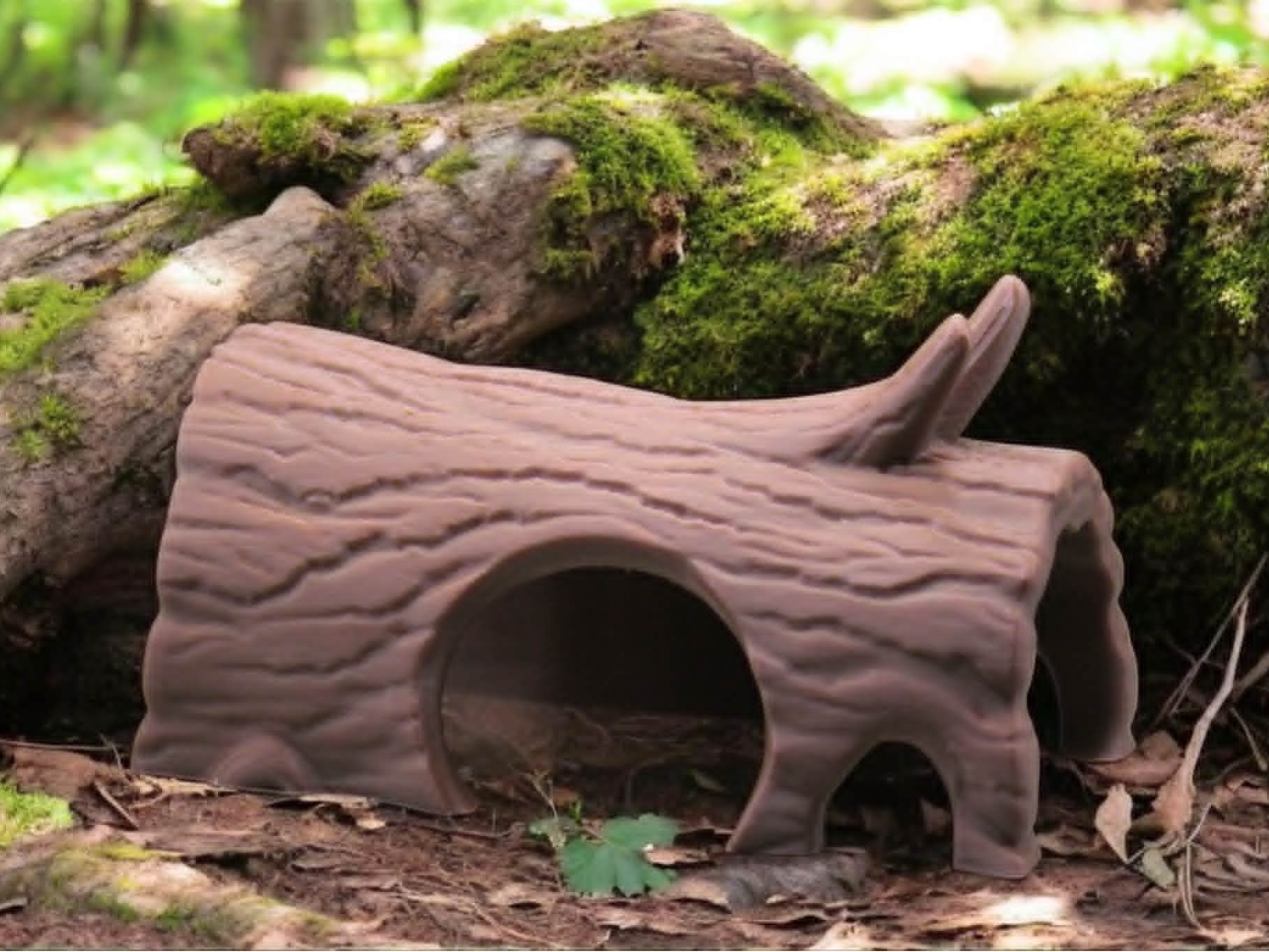 Root Log Hide, tree shelter for snake, wood shape