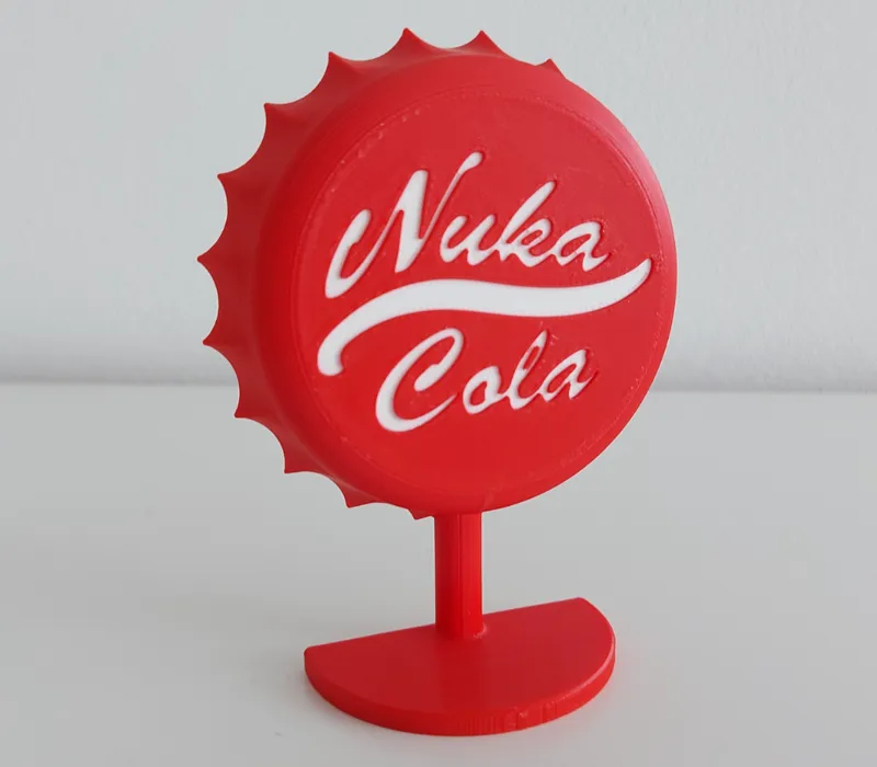 Nuka cola cap on stand