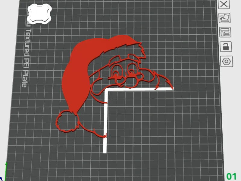 Christmas Santa light switch decoration.
