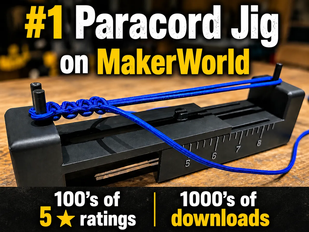 Paracord Tying Jig (Easy Print) With Buckles view 2