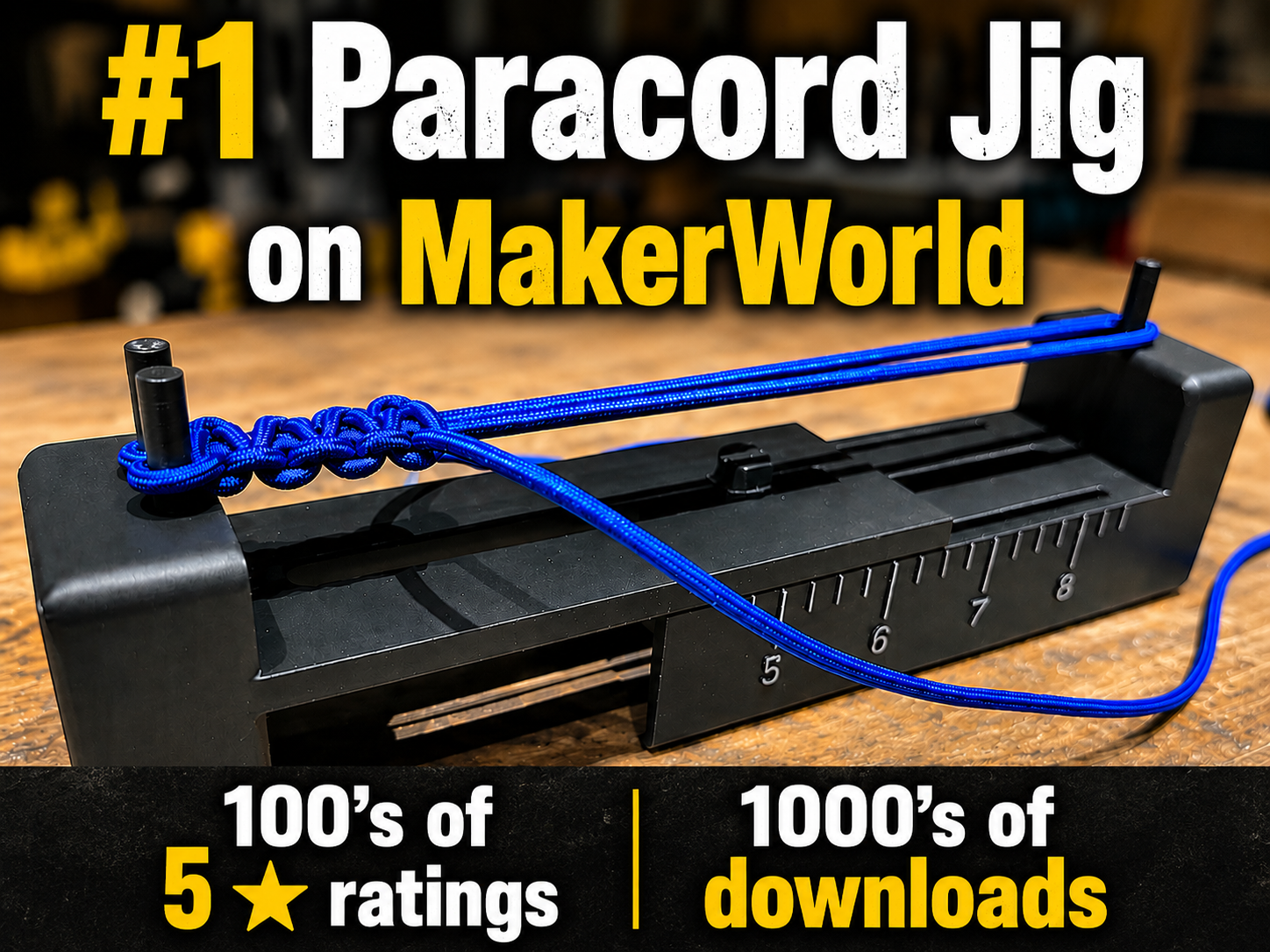 Paracord Tying Jig (Easy Print) With Buckles