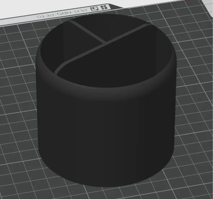 Pencil Cup with 3 Compartments