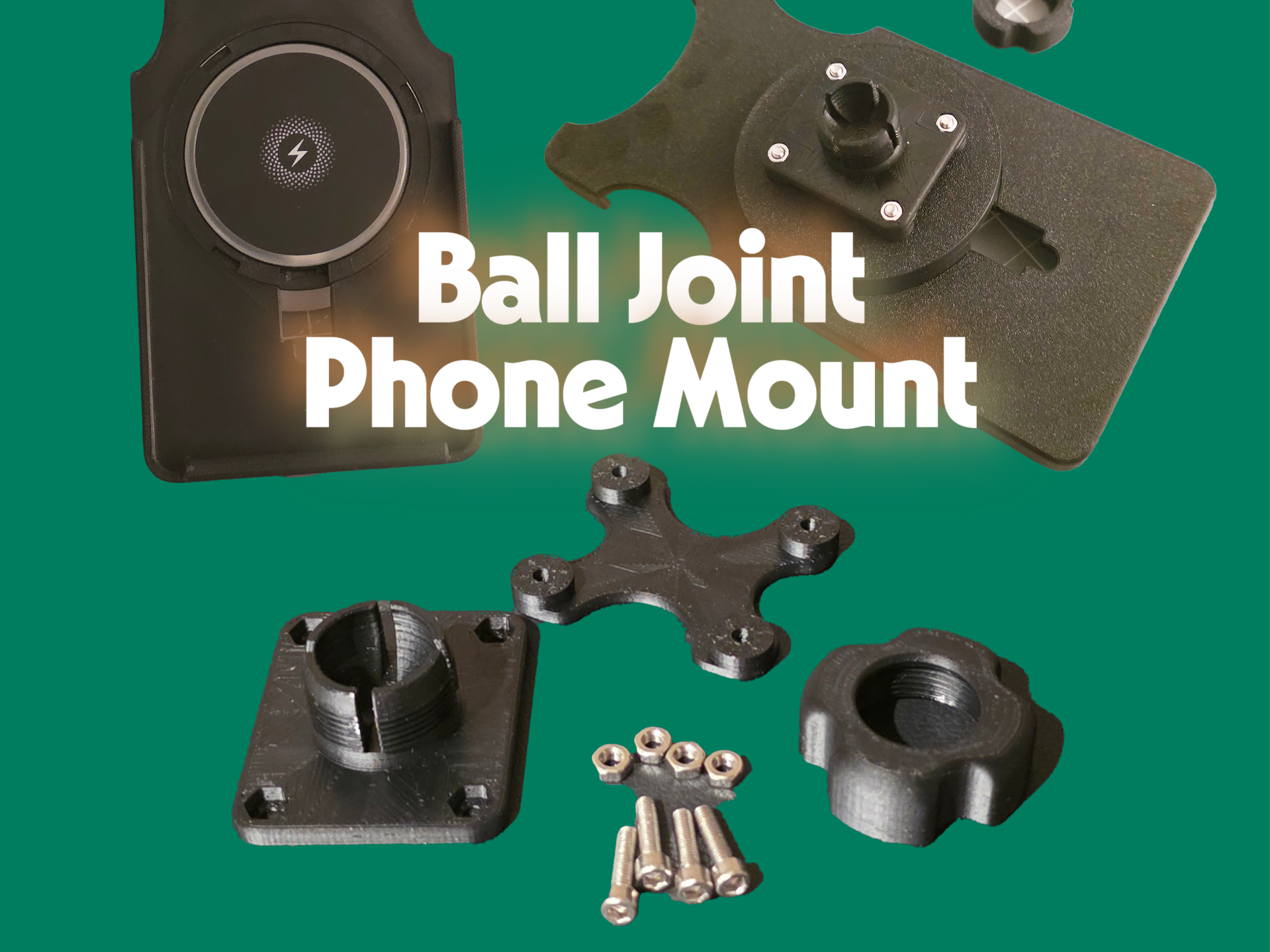 Adjustable Ball Joint Magnetic Phone Charger Mount