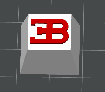 Miniatura 1 do modelo 3D LOGO键帽系列-【B】-布加迪  Bugatti（26个字母陆续更新中）