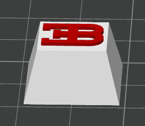 Miniatura 2 do modelo 3D LOGO键帽系列-【B】-布加迪  Bugatti（26个字母陆续更新中）