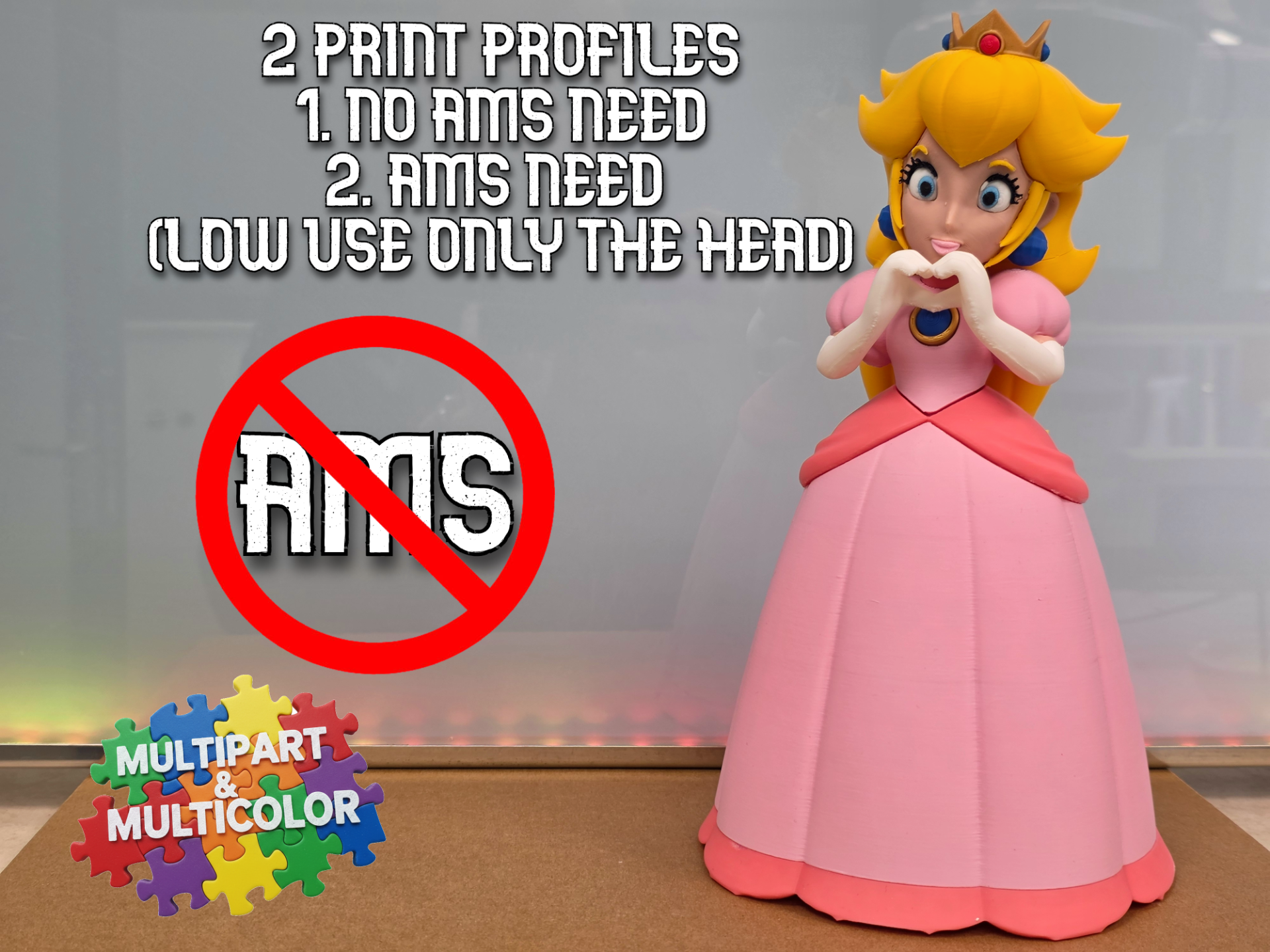 Princess Peach -  MARIO / NO AMS & MULTICOLOR 